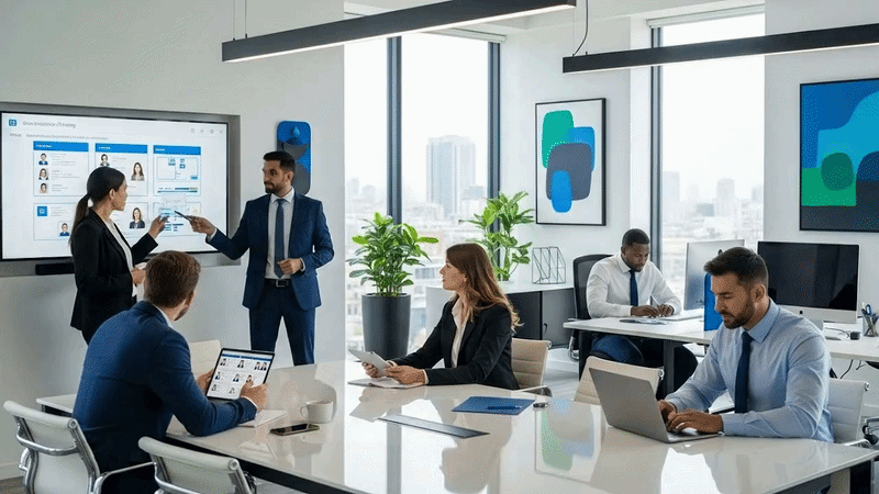 Corporate consulting meeting for talent acquisition consulting